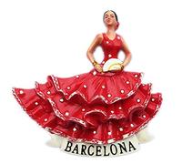 Weekinglo Souvenir Magnete del Frigorifero Flamenco Dangcing Barcellona Spagna 3D Artigianato del mestiere della Resina di ricordo della Città di Viaggio turistica Artigianale della Resina 3D