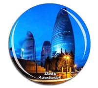 Weekino Flame Towers Baku Azerbaijan Asia Fridge Magnet 3D Crystal Glass Tourist City Viaggio Souvenir Collection Regalo Forte Frigorifero Sticker