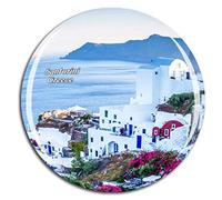 Weekino Grecia Oia Santorini Calamità da frigo 3D Cristallo Bicchiere Tourist City Viaggio Souvenir Collezione Regalo Forte Frigorifero Sticker