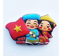 Weekino Ho Chi Minh City Hanoi Vietnam Calamità da frigo 3D Polyresin Tourist City Viaggio Souvenir Collezione Regalo Forte Frigorifero Sticker