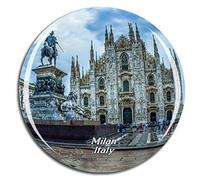 Weekino Italia ilan Cathedral Milano Calamità da frigo 3D Cristallo Bicchiere Tourist City Viaggio Souvenir Collezione Regalo Forte Frigorifero Sticker