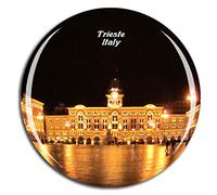 Weekino Italia Piazza Uniforme Italiana Trieste Calamità da frigo 3D Cristallo Bicchiere Tourist City Viaggio Souvenir Collezione Regalo Forte Frigorifero Sticker