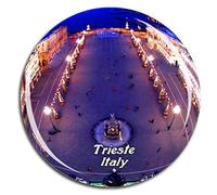 Weekino Italia Piazza Uniforme Italiana Trieste Calamità da frigo 3D Cristallo Bicchiere Tourist City Viaggio Souvenir Collezione Regalo Forte Frigorifero Sticker