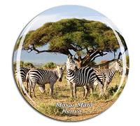 Weekino Kenya Masai Mara Zebras Safari Calamità da frigo 3D Cristallo Bicchiere Tourist City Viaggio Souvenir Collezione Regalo Forte Frigorifero Sticker