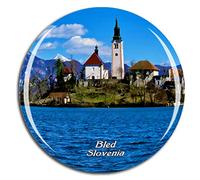 Weekino Lago di Bled in Slovenia Calamità da frigo 3D Cristallo Bicchiere Tourist City Viaggio Souvenir Collezione Regalo Forte Frigorifero Sticker