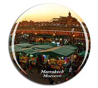 Weekino Marocco Souk di Marrakech Calamità da frigo 3D Cristallo Bicchiere Tourist City Viaggio Souvenir Collezione Regalo Forte Frigorifero Sticker