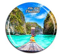 Weekino Maya bay Phi Phi Islands Thailandia Fridge Magnet 3D Crystal Glass Tourist City Viaggio Souvenir Collection Regalo Forte Frigorifero Sticker