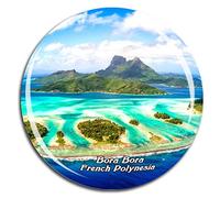 Weekino Polinesia Francese di Bora Bora Fridge Magnet 3D Crystal Glass Tourist City Viaggio Souvenir Collection Regalo Forte Frigorifero Sticker