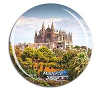 Weekino Spagna Cattedrale di Palma di Maiorca Calamità da frigo 3D Cristallo Bicchiere Tourist City Viaggio Souvenir Collezione Regalo Forte Frigorifero Sticker