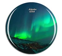 Weekino Stati Uniti America Aurora boreale Alaska Calamità da frigo 3D Cristallo Bicchiere Tourist City Viaggio Souvenir Collezione Regalo Forte Frigorifero Sticker