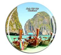 Weekino Thailandia Koh Phi Phi Calamità da frigo 3D Cristallo Bicchiere Tourist City Viaggio Souvenir Collezione Regalo Forte Frigorifero Sticker