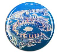 Weekino The Pearl Qatar Doha Calamità da frigo 3D Cristallo Bicchiere Tourist City Viaggio Souvenir Collezione Regalo Forte Frigorifero Sticker