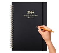 Weekly Agenda Book - A5 Ring Binder 2026 | Daily Planner Notebook pad for Business School Meetings | Multifunctional Organizer for Work, Travel, Classrooms, Efficient Time Management