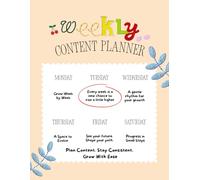 Weekly Content Planner: Simple Social Media Planning Book to Organize Posts, Goals, Priorities & Ideas