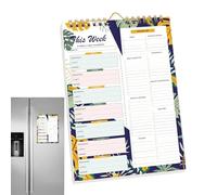 Weekly Meal Planner - 52 Pages Food Schedule Pad | Kitchen Organizer Journal For Weight Loss, Health Tracking, Diet Plan, Grocery Shopping List, Board For Women Men Family, Dinner Prep Notepad 8x