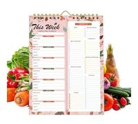 Weekly Meal Planner - 52 Pages Food Schedule Pad | Kitchen Organizer Journal For Weight Loss, Health Tracking, Diet Plan, Grocery Shopping List, Board For Women Men Family, Dinner Prep Notepad 8x
