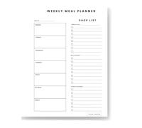 Weekly Meal Planner: 52-Weekly Menu Organizer with Grocery List & Notes, Meal Prep & Budget Planning Notebook, 8.5” X 11”