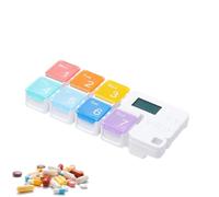 Weekly Pill Organiserr - 7 Day Smart Pill Box With Alarm Reminder | Large Compartments Medicine Storage Case | Electronic Tablet Dispenser | Moisture Proof Travel Pills Holder