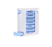 Weekly Pill Organizer - 7 Day 28 Compartment Box | Portable Medicine Case | Morning Noon Night 4-Daily Slots, Secure Locking Mechanism, Food-Grade PP Material, 5.12x4.61x1.77 Inch Compact Size