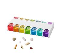 Weekly Pill Organizer - 7 Day Medicine Holder Dispenser | Portable Moistureproof Pill Box for Travel, Airplane, Ospedale, Work, School, Vacation | Multi-Compartment, Removable, Easy to Carry