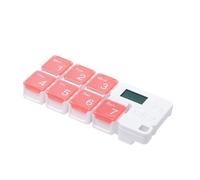 Weekly Pill Organizer Box - Battery Operated Reminder Case, Smart Medicine Storage | Electronic Timed Medication Management System Design, Portable Daily Scheduling Container for Home Travel Use