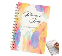 Weekly Planner 2025, Spiral Coil Budget Notepad, Compact Smooth Writing Planning Tool, Financial Plan, 8,39 x 6,1 pollici per lavoro, travel, notes, home work, studio