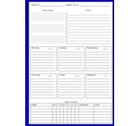 Weekly Planner 2025 - To Do List Pad, Study & Work Organiser, To Do List Notepad, ADHD Planner for Adults, Habit Tracker for Productivity