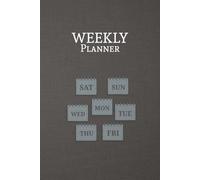 Weekly Planner - 52 Pages | 6 x 9 in | One Page per Week | Daily Overview & To-Dos, General Notes | Gray Fabric Cover: Structured scheduler with space ... perfect for home, work and business
