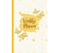 Weekly Planner | Floral & Butterfly Cover | 52-Week Journal: Undated | 6"x9"