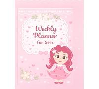 Weekly Planner for Girls: Cute Pastel Aesthetic Academic Diary, Undated Sunday Start Organizer, Kawaii Stationery Gift for Students, Pink & Mint Floral Goal Tracker