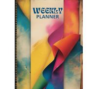 Weekly Planner Notepad 8.5 x 11 - Undated Organizer with Vibrant Sunset Color Scheme: Weekly Layout for Productivity, Reflection & Goal Setting - Eye-Catching Design