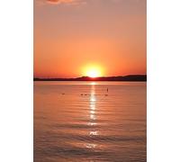 Weekly Planner with additional note pages: Sunset on a Lake