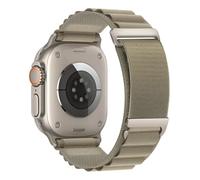 weeksops Alpine Loop Strap with Metal C Clasp for iWatch Ultra & Series6 7 8 9 10 11 with SE, Olive, Acetato, Nessuna pietra preziosa