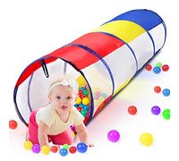 WEEKSUN Tunnel per bambini, tunnel da gioco per bambini, 180 cm, con finestra a rete traspirante, design pop-up con borsa per il trasporto, tunnel per tutti i piccoli, interni ed esterni (Ø 46 cm)