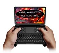 WEELIAO GPD Win Mini 2025 AMD Ryzen AI 9 HX 370, 7 pollici, mini console portatile Win 11 PC per videogiochi gameplayer 1920 x 1080 touchscreen laptop tablet PC (nero, 32 GB di RAM + SSD da 2 TB)