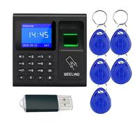 WEELIAO Time Presence Machine Fingerprint Password Time Clock per dipendenti con scansione delle dita, RFID e punzonatura PIN in uno (F30 3.54" W x3.54 H)