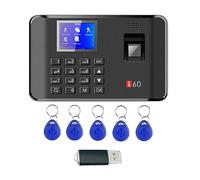 WEELIAO Time Presence Machine Fingerprint Password Time Clock per dipendenti con scansione delle dita, RFID e punzonatura PIN in uno (I60 7.48" W x 4.72" H)