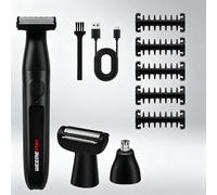 WEEME Kit di toelettatura elettrico 3 in 1/Singolo - rasoio, tagliacapelli per naso e rasoio per basette, e per rifinire barba, e sopracciglia (Ipx6)
