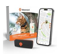 Weenect Cat XS - Mini Collare GPS per Gatti | Abbonamento necessario | Il più piccolo del mercato • Una posizione al secondo • Senza limiti di distanza • Educazione al richiamo • Collare incluso
