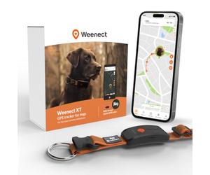 Weenect Dog XT - Collare GPS per Cani | Abbonamento necessario | Una posizione al secondo • Antenna XL • 3 settimane di autonomia • Avviso antifuga < 1 min • Waterproof • Collare JK9