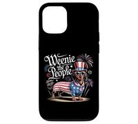 Weenie il popolo bassotto patriottico 4 luglio Umorismo Custodia per iPhone 12/12 Pro