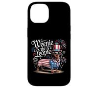Weenie il popolo bassotto patriottico 4 luglio Umorismo Custodia per iPhone 14