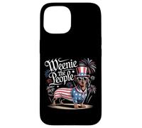 Weenie il popolo bassotto patriottico 4 luglio Umorismo Custodia per iPhone 15