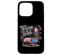 Weenie il popolo bassotto patriottico 4 luglio Umorismo Custodia per iPhone 15 Pro Max