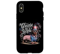 Weenie il popolo bassotto patriottico 4 luglio Umorismo Custodia per iPhone X/XS