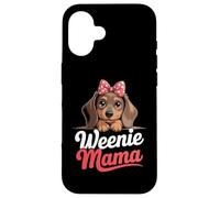 Weenie Mama Bassotto Amante, Carino Weiner Salsiccia Cane Mamma Custodia per iPhone 16