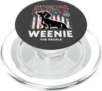 Weenie The People Bassotto Cane Americano Patriottico Fuochi d'artificio PopSockets PopGrip per MagSafe