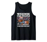 Weenie the People, simpatico bassotto, bandiera americana, 4 luglio Canotta