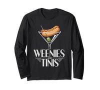 Weenies And Tinis Pun di Hot Dog Martini Party - Maglia a Manica