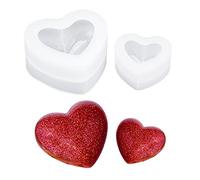 Weenkeey 2 pezzi 3D forma di cuore stampi in resina Cuore portachiavi Charms stampo in silicone Cuore gioielli stampo di fusione Amore cuore stampo epossidico per fai da te Craft Home Decor